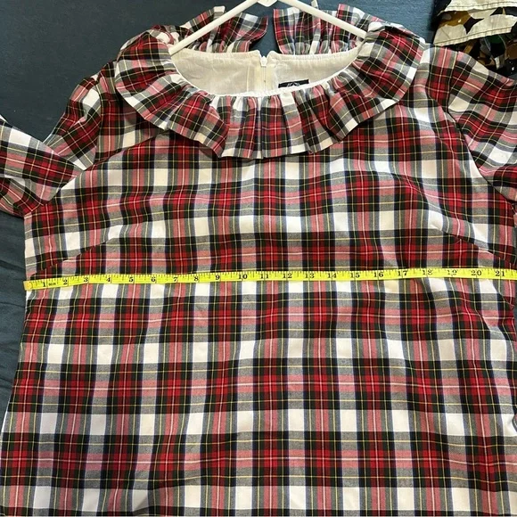 Plaid Ruffle Elizabeth Wilson 2X Women’s Gingham Flowy Peasant VTG - Picture 4 of 5